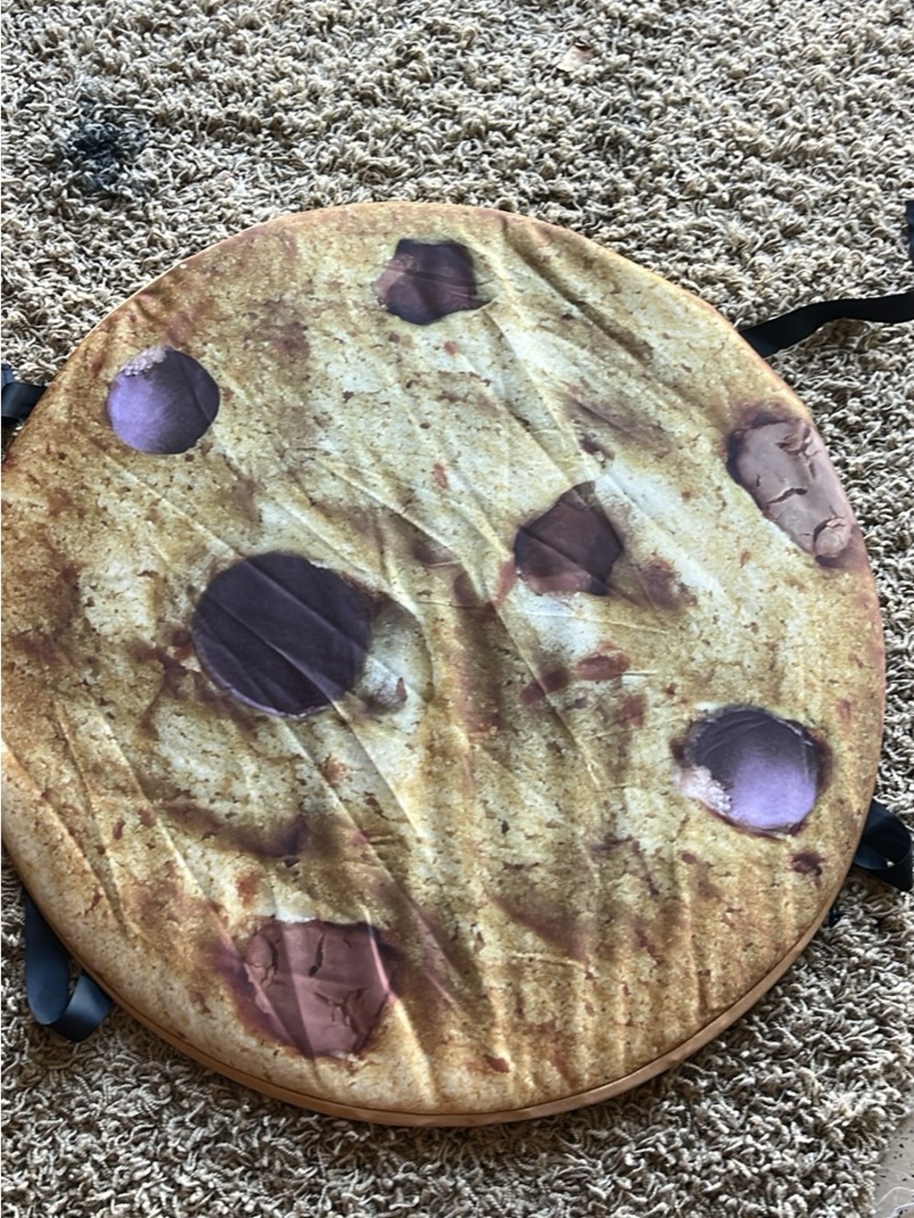 Novelty Chocolate Chip Cookie Game Cushion - Brown